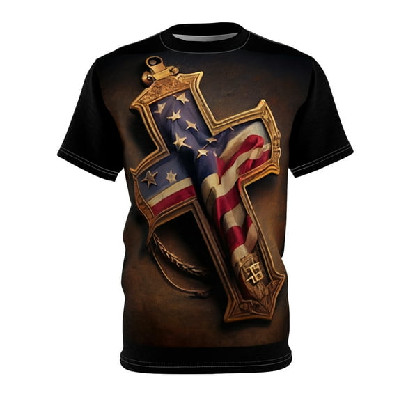 Patriotic Cross: Show Your National Pride & Devotion with AOP Stars & Strip