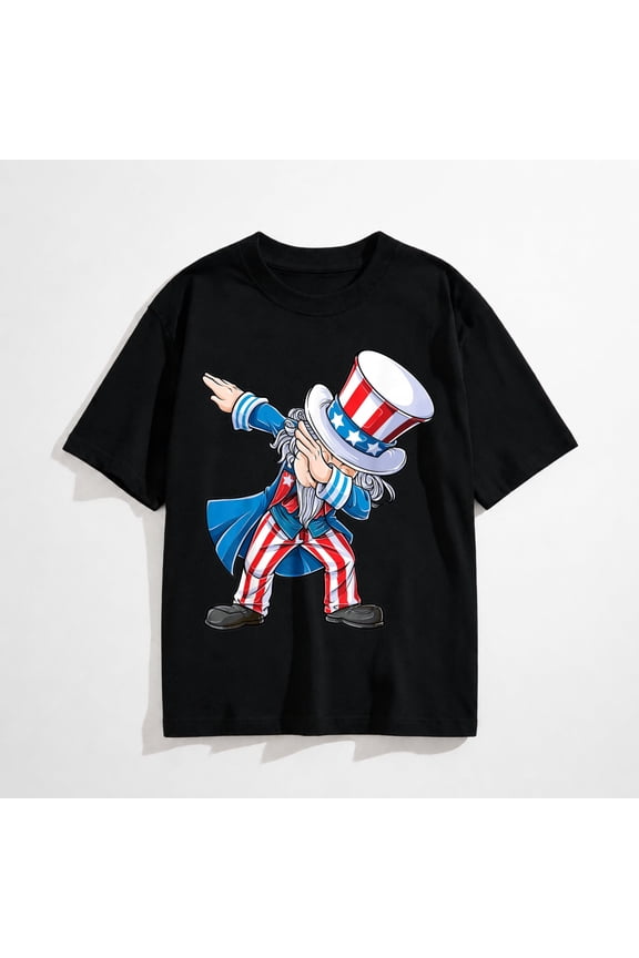 Patriotic Dabbing 4th of July Men Funny DabDance T-Shirt