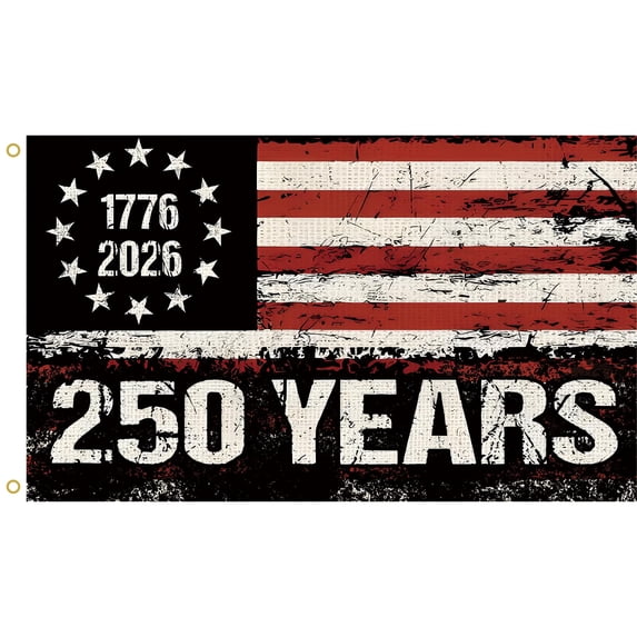 Patriotic Decor, 250 Anniversary, 3X5 Ft, Flag Banner, Yard Decorations Outdoor, Outdoor Hanging Decor, Front Porch, Vintage Finish, Hanging Decorations, 2026 Decor, 1 Pc