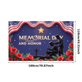 thumbnail image 1 of Patriotic Decor Memorial Day Banner Red Poppy Decoration Remember and Honor for Ceremonies Events Military Occasions, 1 of 8