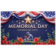 thumbnail image 1 of Patriotic Decor Memorial Day Banner Red Poppy Decoration Remember and Honor for Ceremonies Events Military Occasions, 1 of 8