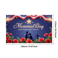 thumbnail image 1 of Patriotic Decor Memorial Day Banner Red Poppy Decoration Remember and Honor for Ceremonies Events Military Occasions, 1 of 7