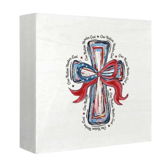Patriotic Decor Red White and Blue Decorations 8X8 in Shelf Decorations for Living Room Home Decorations for Living Room 1 Pc