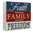 thumbnail image 1 of Patriotic Decor Rustic American Flag Tabletop Sign, Home Decoration Entryway, Red White Blue Accents, 1 Pc, 1 of 7