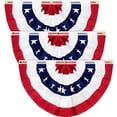 thumbnail image 1 of Patriotic Decorations, 4th of July Pleated Fan Flags American US Bunting Flag Stars and Stripes Flag Banner for Independence Day Memorial Day and Labour Day (3 Pieces,1.5 x 3 feet), 1 of 6