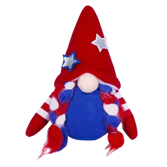 Patriotic Decorations 4th Of July Swedish Tomte Figurines Red White And Blue Doll Holding Flag Independence Day Kitchen Tiered Tray Ornaments Big Ornament Ornament Pretty Ornament Keepsake Daughter