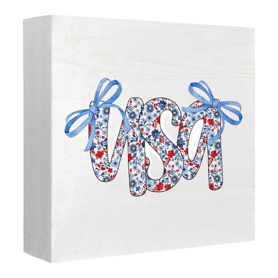 Blue Decorations Patriotic Usa Tabletop Decor, 5 in Fourth of July Home Decorations, 1 Pc