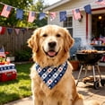 thumbnail image 1 of Patriotic Decorations - Pet Bandana,Red White and Blue Star Stripe Triangle Scarf,Festive Printed Bib for 250th Anniversary,Memory Day,Independence Day,24.8x16.93 Inch, 1 of 7