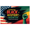 thumbnail image 1 of Patriotic Design Black History Month Banner African American Celebration Flag Theme for Educational Events Community Gatherings Cultural Celebrations, 1 of 7