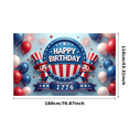 thumbnail image 1 of Patriotic Design Happy Birthday Banner Red Blue White Balloon Decoration Fourth of July Independence Day Celebration for Birthday Party Event Decoration Holiday, 1 of 8