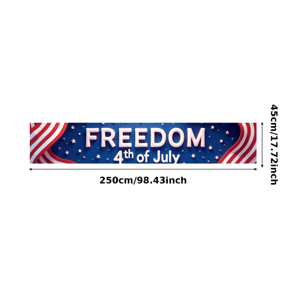 Patriotic Design Independence Day Banner Freedom 4th of July Large Outdoor Decoration for Holiday Celebration National Event Party