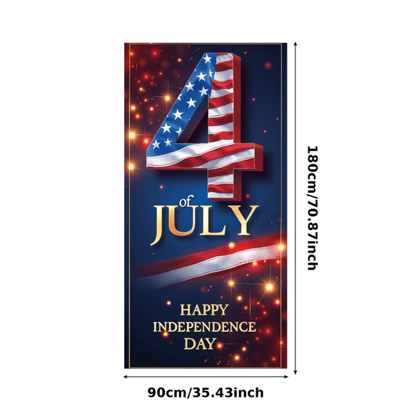 Patriotic Design Independence Day Banner Star Pattern July 4th Celebration for National Holiday Party Event