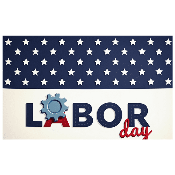 Patriotic Design Labor Day Banner American Flag Theme Star Pattern Durable Material for Holiday Indoor Outdoor Celebration