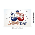 thumbnail image 1 of Patriotic Design My First Labor Star Decorations Colorful Stars Decorative Banners Red White Blue for Baby Shower First Celebration Nursery Decor, 1 of 7