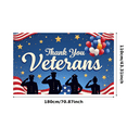 thumbnail image 1 of Patriotic Design Thank You Veterans Event Banner Military Flags Stars for Veterans Day Celebration Ceremony Honor, 1 of 8