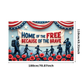thumbnail image 1 of Patriotic Design Veteran Appreciation Military Honor Banner for Memorial Day Veterans Day Independence Day, 1 of 7