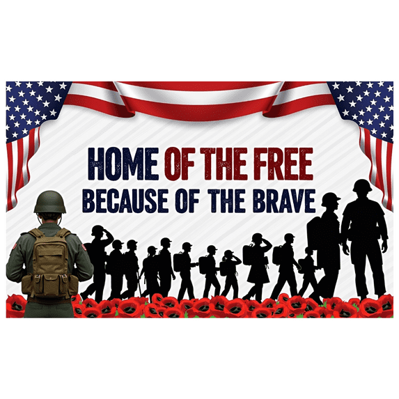 Patriotic Design Veteran Appreciation Military Honor Banner for Memorial Day Veterans Day Independence Day