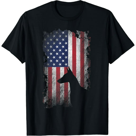 Patriotic Doberman Pinscher American Flag USA Dog Lover T-Shirt mens t shirt,black,women,funny,misfits,men,journey