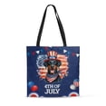 thumbnail image 1 of Patriotic Doberman Pinscher Celebrates 4th of July All Over Print 3D Canvas Tote Bag Doberman Dog Lover Gifts Reusable Handbag - 02009, 1 of 5