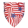 thumbnail image 1 of Patriotic Dog Bandana, 4th of July Independence Day American Flag Pet Scarf, Red White Blue Polyester Triangular Bib for Small to Medium Dogs and Cats, 20 Inch, 1 of 5