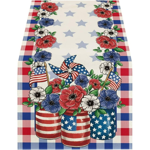 Patriotic Dog-Themed Kitchen Towel 4th of July Decor, USA Flag Design, Perfect for Holiday Celebrations