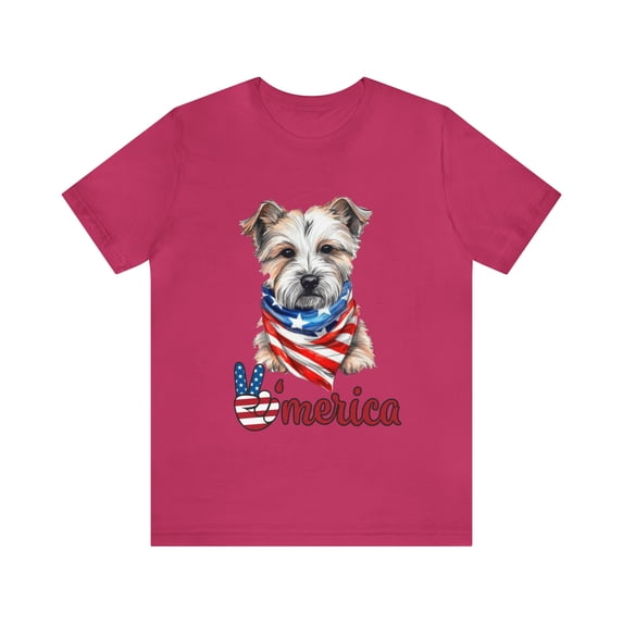 Patriotic Dogs 4 Of July Independence Day America Jersey Short Sleeve Tee