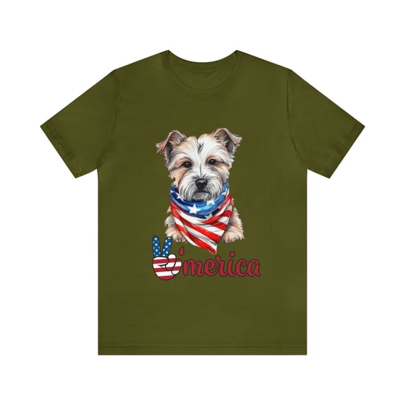 Patriotic Dogs 4 Of July Independence Day America Jersey Short Sleeve Tee