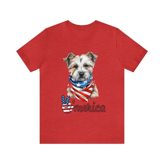 Patriotic Dogs 4 Of July Independence Day America Jersey Short Sleeve Tee