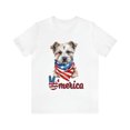 thumbnail image 1 of Patriotic Dogs 4 Of July Independence Day America Jersey Short Sleeve Tee, 1 of 12