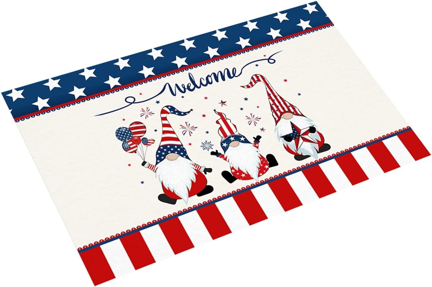 Patriotic Door Mat Front Door Mat Independence Day Outdoor Mats for