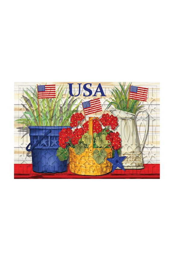 Patriotic Door Mats Us American Flag Floor Mat Indoor Outdoor Entrance Bathroom Doormat Non Slip Washable Welcome Mats 4Th of July Memorial Independence Day Home Decor