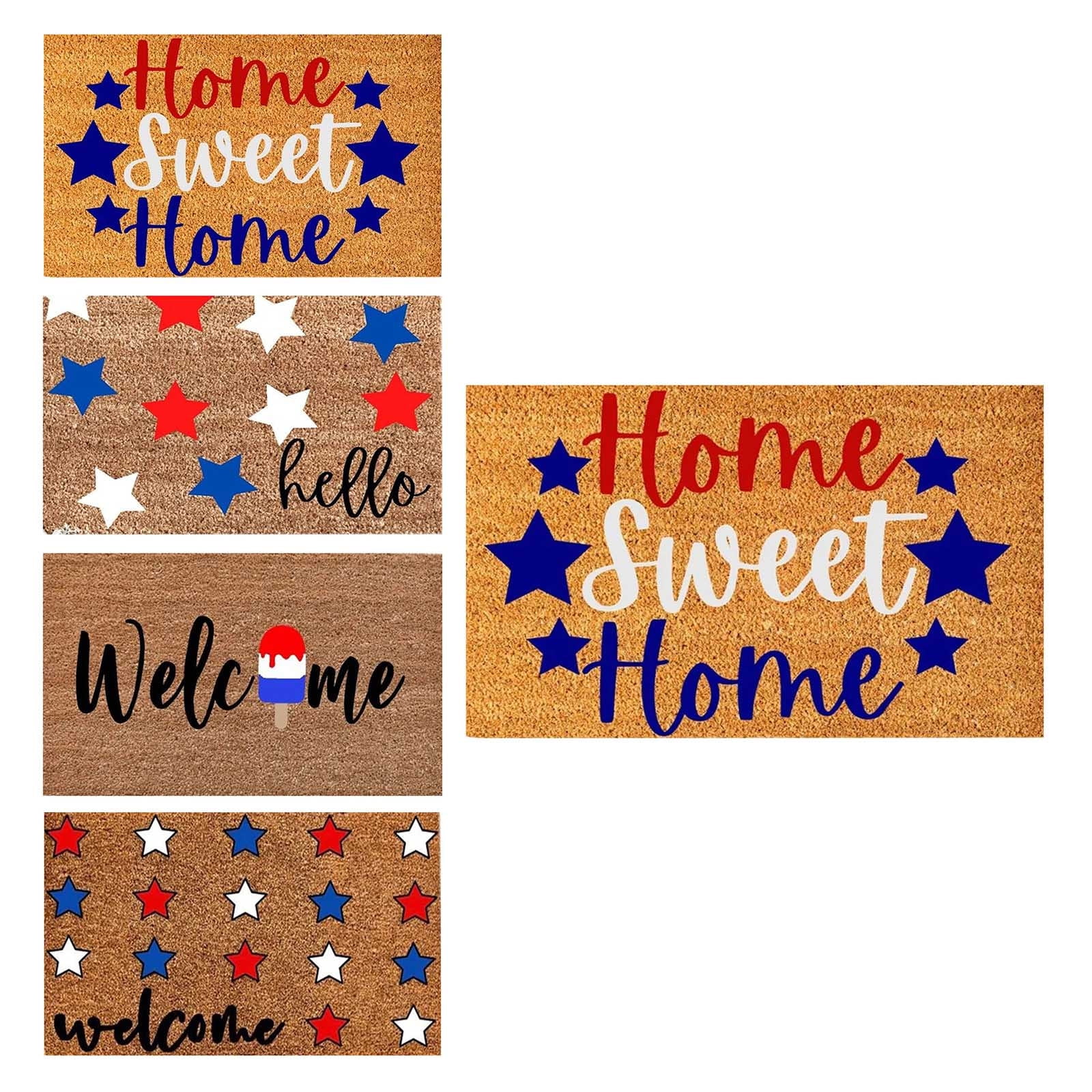 Patriotic Doormat 4th of July Coir Door Mat Indoor Outdoor Patriotic ...