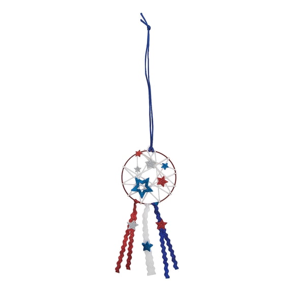 Patriotic Dream Catcher Craft Kit - Makes 6