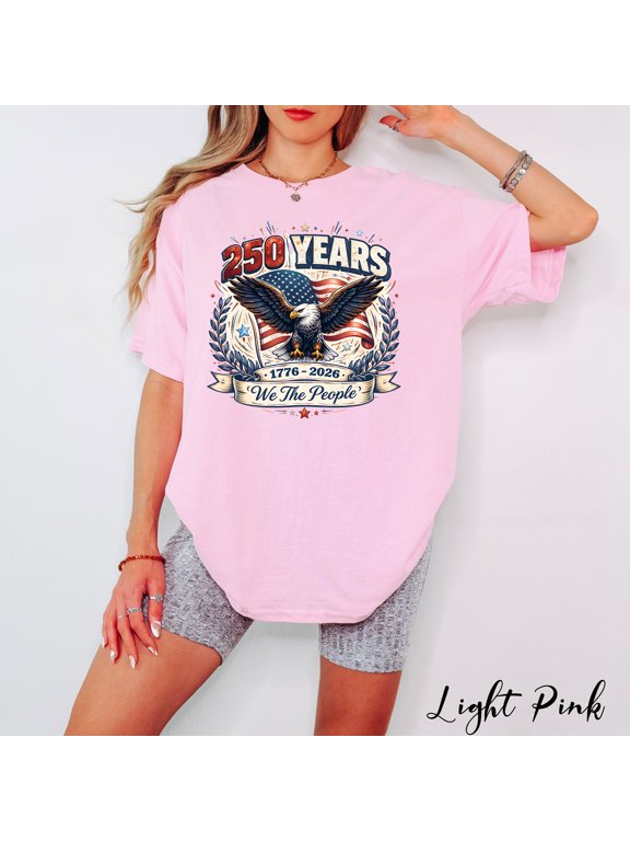 Patriotic Eagle 250 Years Shirt, USA 1776-2026 Independence Day T-Shirt, We The People 4th of July Graphic Tee