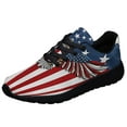 thumbnail image 1 of Patriotic Eagle American flag Shoes Sneakers Black Size 8.5, 1 of 7