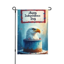 Patriotic Eagle Cake 4th Of July Garden Flag Double Sided 12x18 Inch Outdoor Decoration Independence Day Yard Flag Summer Holiday Festive Banner For House Lawn Patio