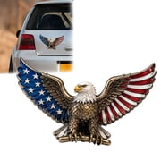 Patriotic Eagle Car Emblem Metal Badge Sticker, USA Flag Auto Decal for Truck SUV Motorcycle, Heavy Duty Weatherproof Vehicle Decoration