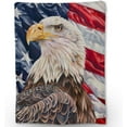 thumbnail image 1 of Patriotic Eagle Flannel Throw Blanket, Soft Cozy Lightweight Animal Blankets Ideal for Couch, Bed, Travel, Outdoor & Home Decor, Warm Fluffy Fuzzy Blanket for Adults Kids Men Boys 60×50 in, 1 of 5