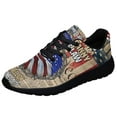 thumbnail image 1 of Patriotic Eagle Print Sneakers Lightweight Comfortable Running Shoes for Men Women Black Size 5, 1 of 7