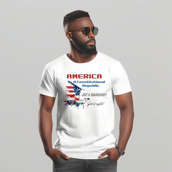 Patriotic Eagle Shirt – Constitutional Republic USA Flag Tee for Dad or Veteran