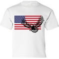thumbnail image 1 of Patriotic Eagle Shirt - Kids Youth USA Tee - American Flag 4th of July, 1 of 2