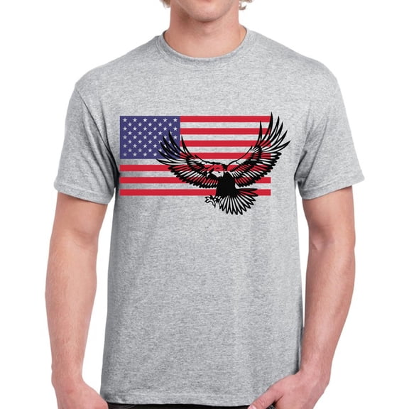 Patriotic Eagle Shirt - Mens USA Tee - American Flag 4th of July