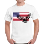 Patriotic Eagle Shirt - Mens USA Tee - American Flag 4th of July
