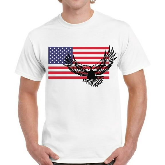 Patriotic Eagle Shirt - Mens USA Tee - American Flag 4th of July