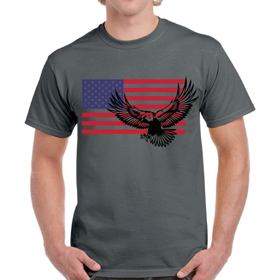 Patriotic Eagle Shirt - Mens USA Tee - American Flag 4th of July