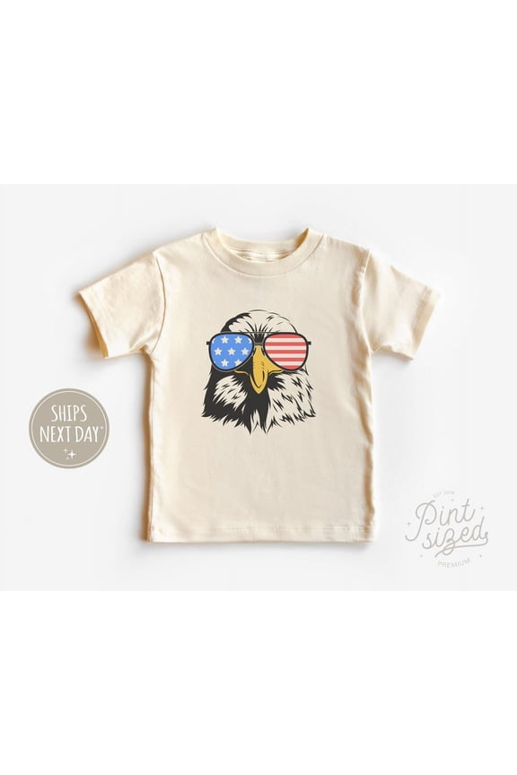 Patriotic Eagle Toddler Shirt - Boys America Natural Tee - 4Th Of July Kids Shirt, New Born, Baby Shower Gift, New Parents Gift