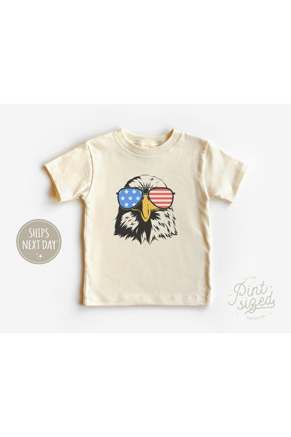 Patriotic Eagle Toddler Shirt, Boys America Tee, 4Th Of July Kids Shirt TODDLER SHORT SLEEVE TEE BELLA CANVAS 3001T