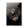 thumbnail image 1 of Patriotic Eagle USA American Flag Shield Rectangle Acrylic Fridge Refrigerator Magnet, 1 of 5