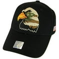 thumbnail image 1 of Patriotic Eagle USA Flag Side Panel Cotton Adjustable Baseball Cap (Black), 1 of 1