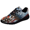 thumbnail image 1 of Patriotic Eagle Veteran Kneeling Soldier ChriStCross Memorial Day American flag Shoes Sneakers Black Size 9, 1 of 7
